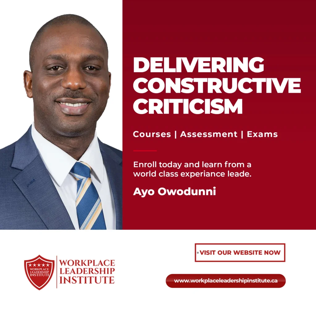 Delivering Constructive Criticism